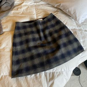 Wilfred Free Wool Plaid Skirt